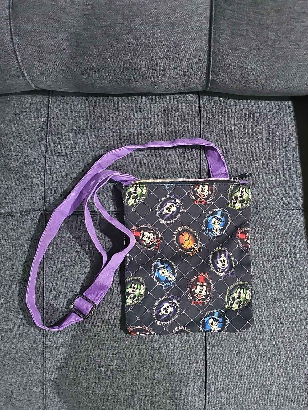 Disney Mickey & Friends Crossbody Bag - Purple Strap (D)